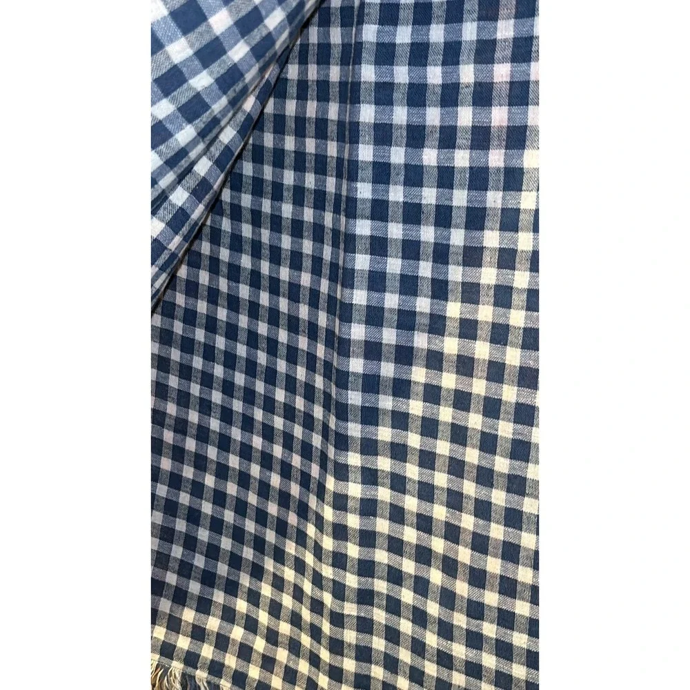 Hollister Scarf Red Blue Plaid Tartan‎ 34x33
